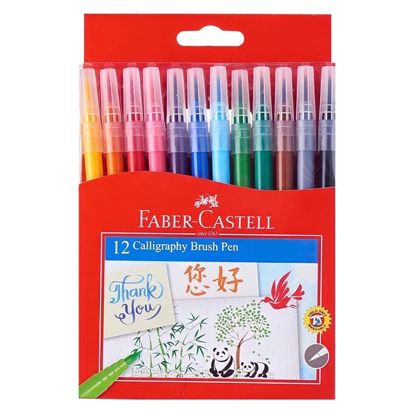 Bút thư pháp Faber-Castell Calligraphy 551512 12 màu