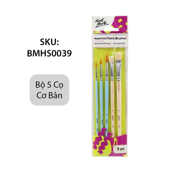 Cọ vẽ Mont Marte BMHS0039 Set 5pc (12)