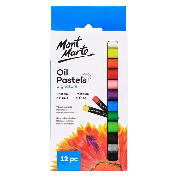 Bút sáp dầu  Mont Marte Pastels MMPT0013 12màu (12)