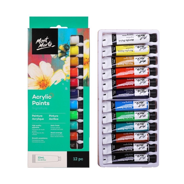 Bộ màu vẽ Acrylic Mont Marte PMHS0026 12 màu 12ml (12)