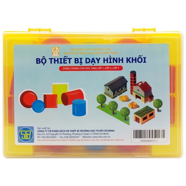 Bộ thiết bị dạy hình khối (dùng chung lớp 1, lớp 2, lớp 3)