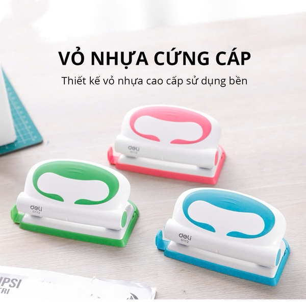 Bấm 2 lỗ Deli 0112 10 tờ (12/96)
