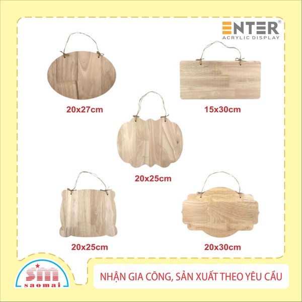 Bảng gỗ treo không nội dung Enter KG101 / KG102 / KG103 /  KG104 / KG105 dày 8mm