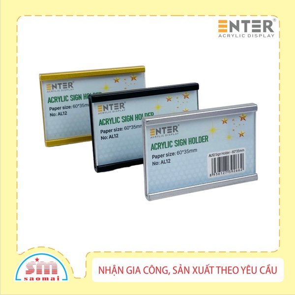 Bảng thông tin nhôm Enter AL12 60x35mm