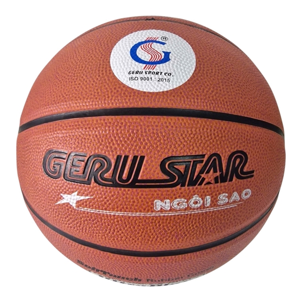 Banh bóng rổ Geru Star No.5 nâu