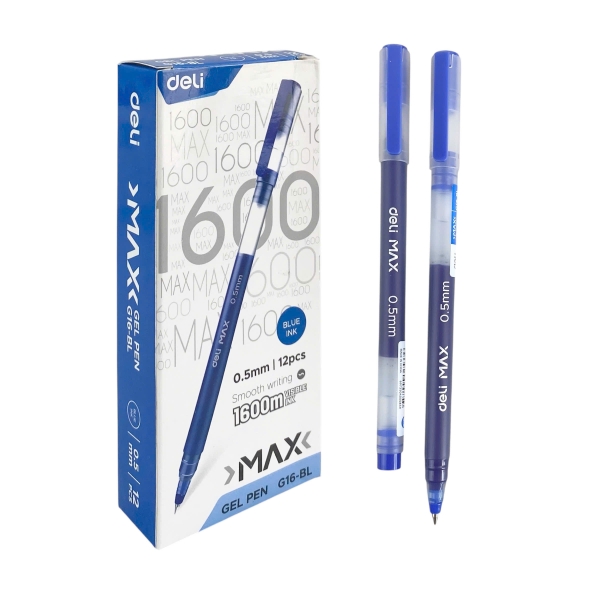 Bút gel Deli G16-BL Max 0.5mm, Viết gel, Bút nước (12)