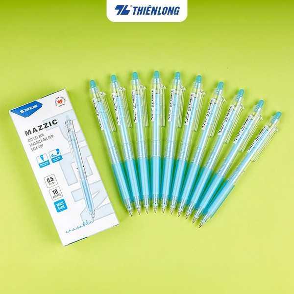 Bút gel xóa được TL Gel E-007 xanh dương (10)