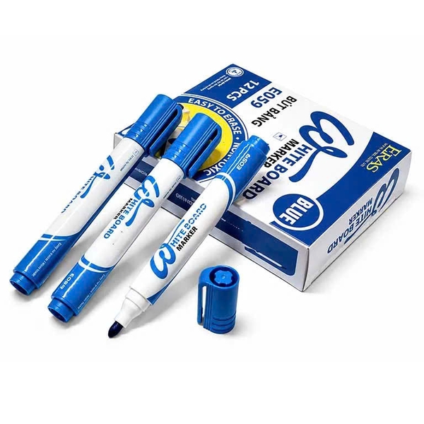 Bút lông bảng Eras E059 xanh dương, Bút viết bảng, Viết lông bôi được (12)