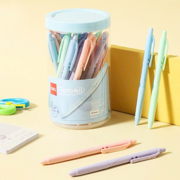 Bút bi Deli Q117C 0.7mm xanh dương, Bút nước, Gel pen (50)