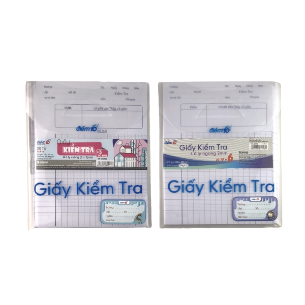 Giấy kiểm tra TL Điểm 10 80gsm 20 tờ (100)