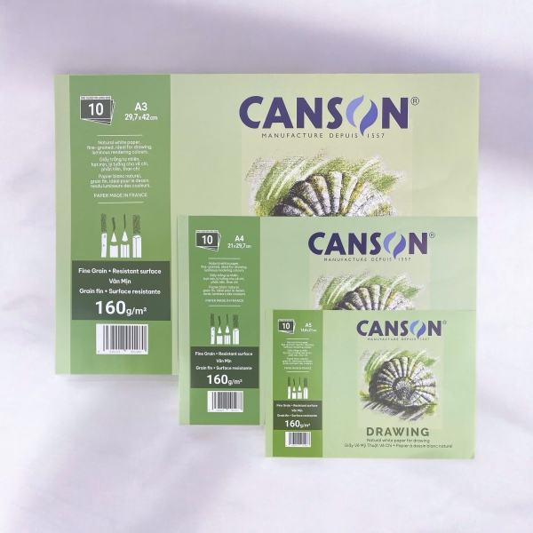 Giấy vẽ Canson 160gsm 10 tờ