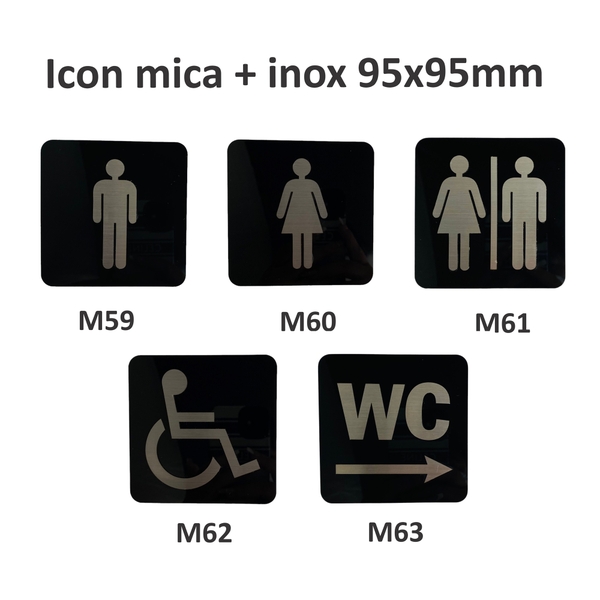 Icon mica + inox M59 / M60 / M61 / M62 / M63 95x95mm