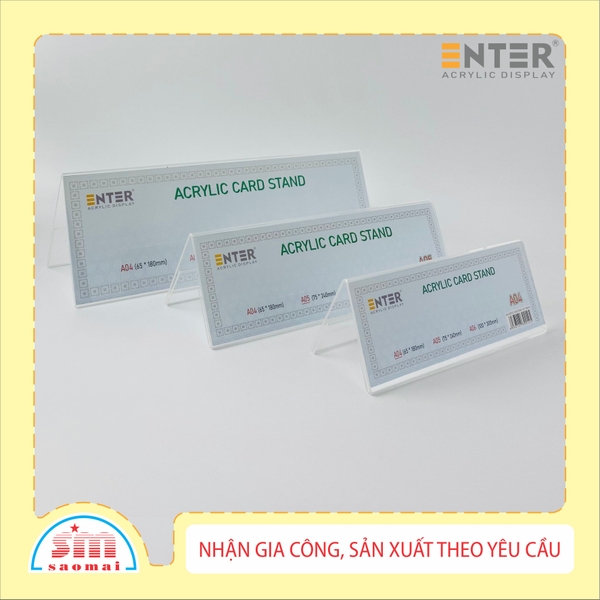 Kệ mica chức vụ 2 mặt Enter A04 / A05 / A06 (20)