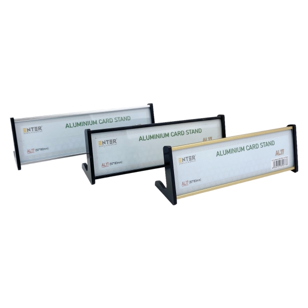 Kệ nhôm chức vụ 1 mặt Enter AL17 50x180mm, Biển chức danh, Bảng tên để bàn