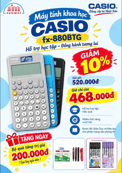 Máy tính Casio fx-880BTG