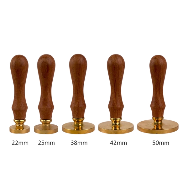 Phôi đồng Φ22mm /  Φ25mm /  Φ38mm /  Φ42mm /  Φ50mm cán gỗ, dấu cán đồng, dấu chấm mực