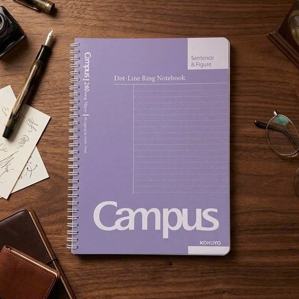 Sổ lò xo Campus RN-B5DL240BS17.9x25.2cm 70gsm B5, Sổ ghi chú, Sổ ghi chép