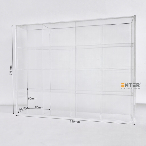 Kệ trưng bày mica Enter TB802 275x70x350mm 16 ô