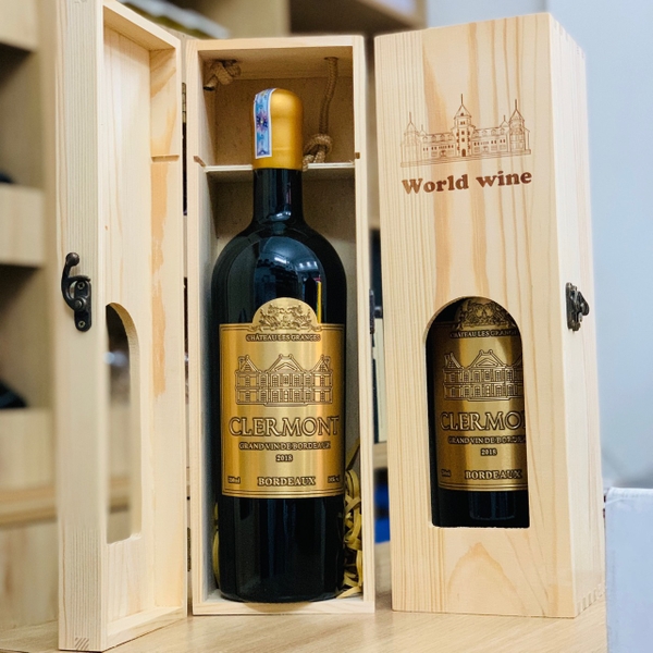 Hộp 1 chai rượu vang Pháp Clearmont Bordeaux