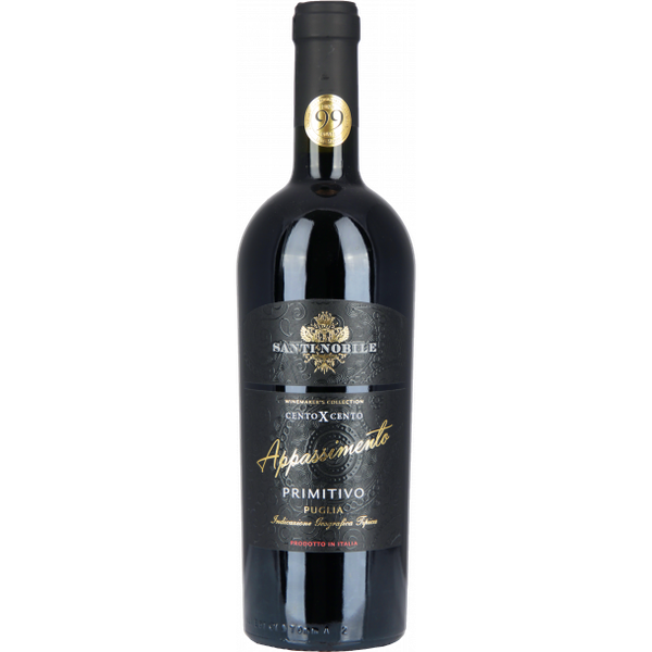 Rượu vang Ý Santi Nobile CentoXCento Appassimento Primitivo Puglia 99 points.