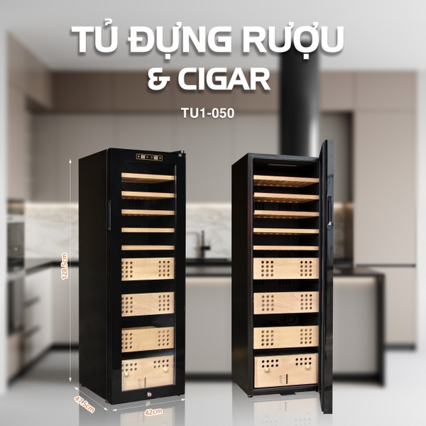 Tủ bảo quản xì gà 1200 điếu cao cấp