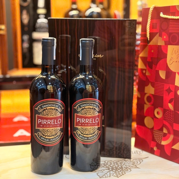 Sét 2 chai : Rượu vang Pirrelo Apulia - Puglia