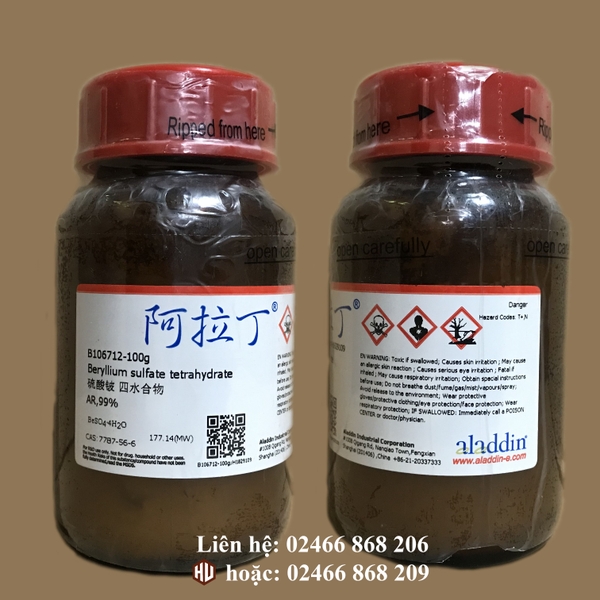 BeSO4.4H2O (Beryllium sulfate tetrahydrate) CÔNG TY TNHH THƯƠNG MẠI HÓA ...