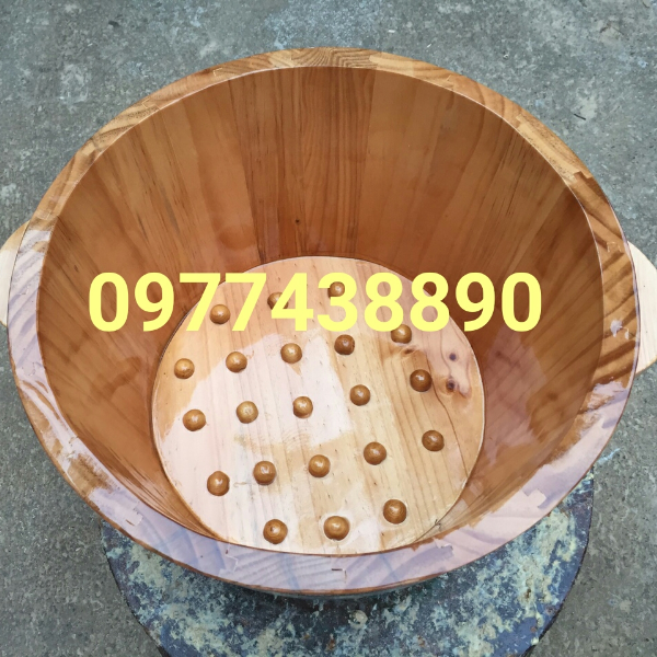 chậu gỗ ngâm chân