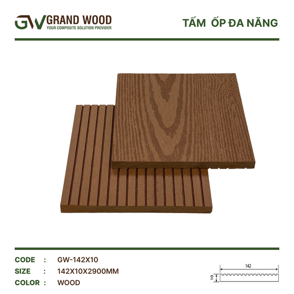 Tấm Ốp Đa Năng GW-142x10 Wood