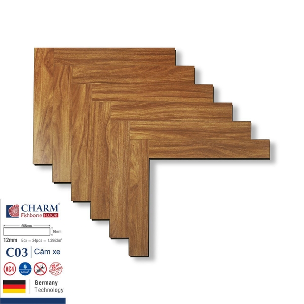 Sàn Gỗ Charm Wood Xương Cá C03