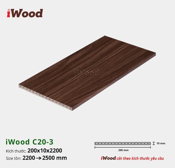 Mặt đứng cầu thang iwood C20-3