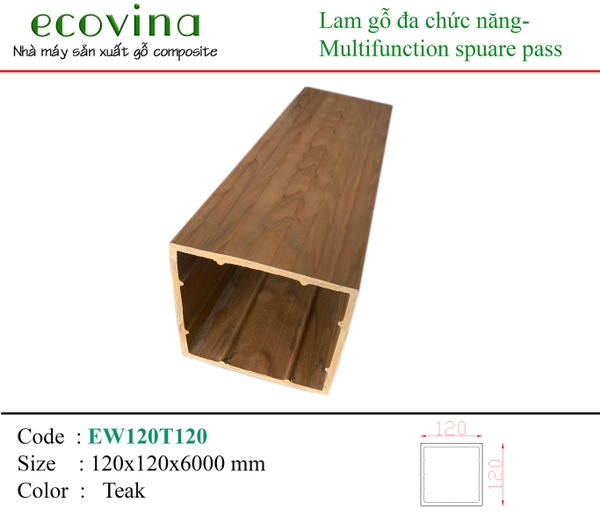 Thanh Lam Đa Năng Ecovina EW120T120 Teak