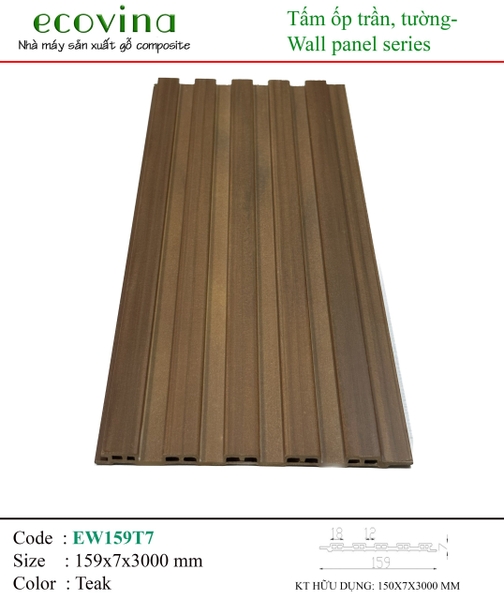 Lam Sóng Ecovina EW159T7 Teak