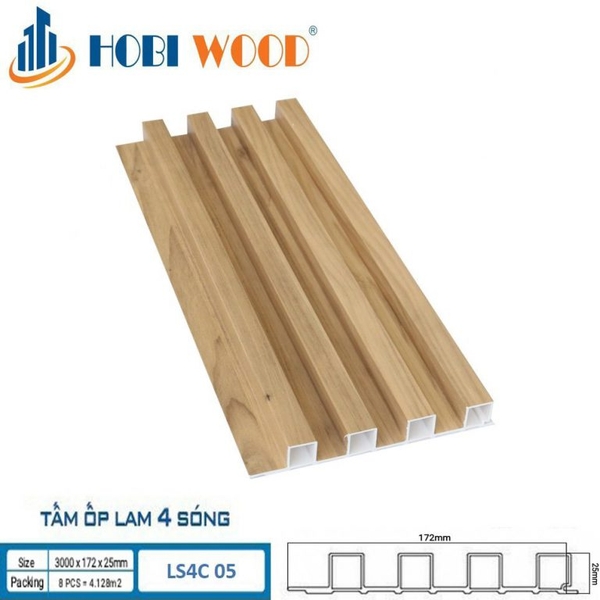 Lam Sóng Gỗ Nhựa HobiWood LS4C-05