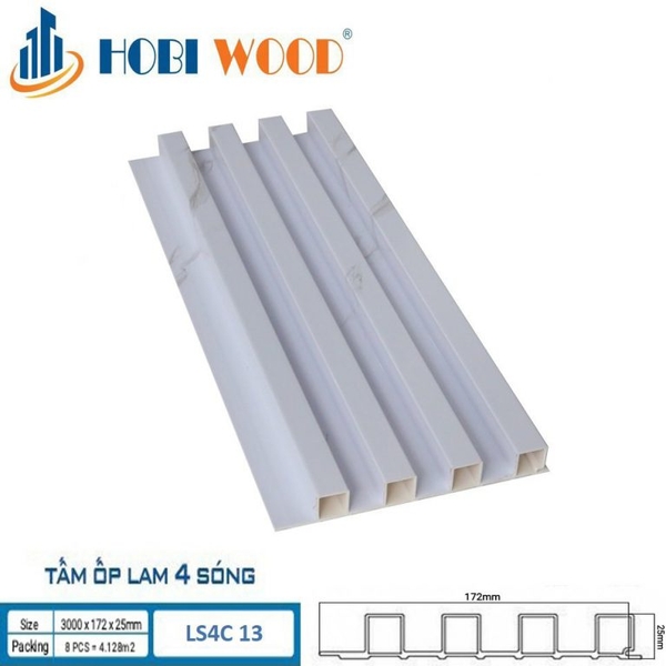 Lam Sóng Gỗ Nhựa HobiWood LS4C-13