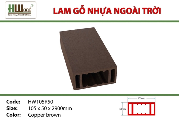 Thanh Lam Hộp HWOOD HW105R50 Copper Brown