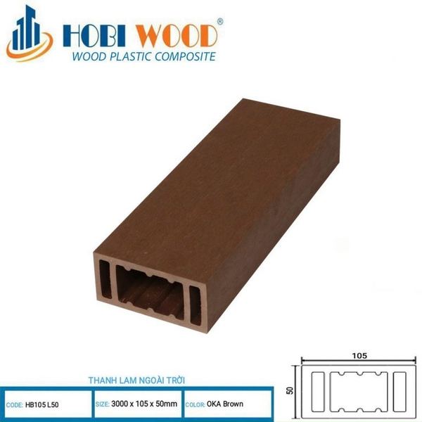 Thanh Lam Hộp HobiWood HB105L50 Oka Brown