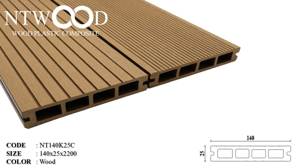 Sàn Gỗ Nhựa NTWOOD NT140K25C Wood