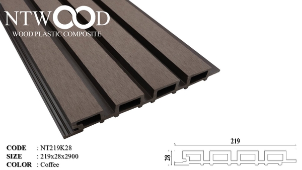 Lam Sóng Gỗ NhựaNTWOOD NT219K28 Coffee