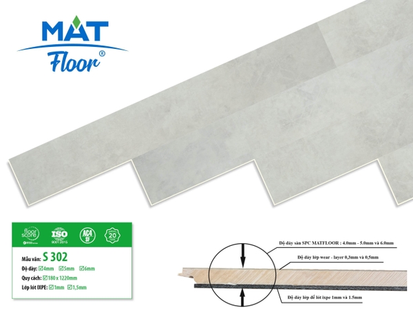 Sàn nhựa hèm khóa MatFloor S302