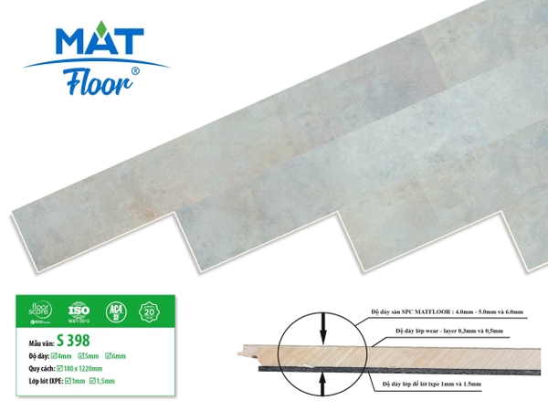 Sàn nhựa hèm khóa MatFloor S398