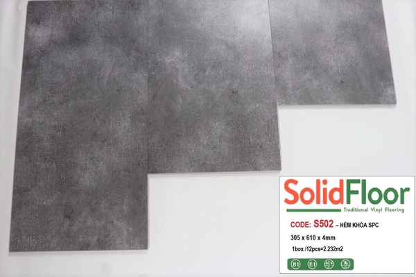 Sàn nhựa hèm khóa Solid Tile S502