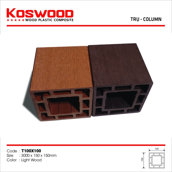 Trụ Koswood T100X100