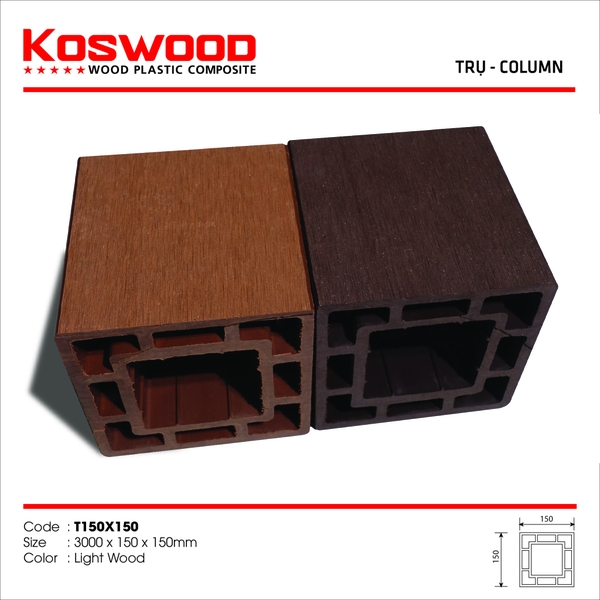 Trụ Koswood T150X150