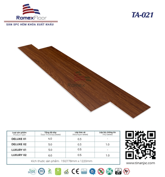 Sàn nhựa Romex Floor TA021