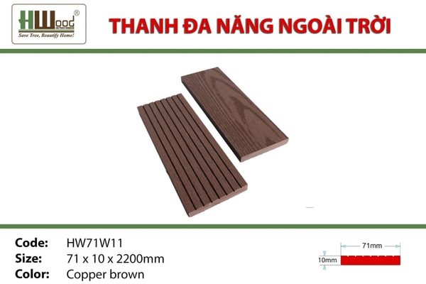 Thanh Đa Năng HWOOD HW71W11 Copper Brown