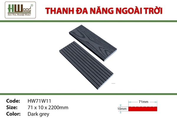 Thanh Đa Năng HWOOD HW71W11 Dark Grey