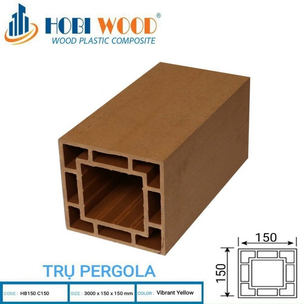 Trụ Cột Pergola HobiWood HB150-C150 Vibrant Yellow