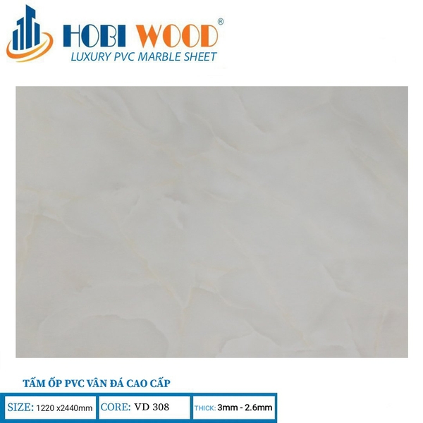 Tấm ốp PVC vân đá Hobi Wood VD308