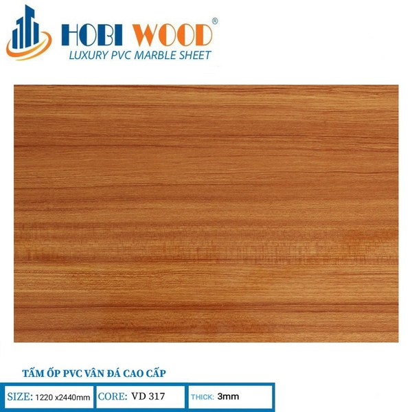 Tấm ốp PVC vân đá Hobi Wood VD317